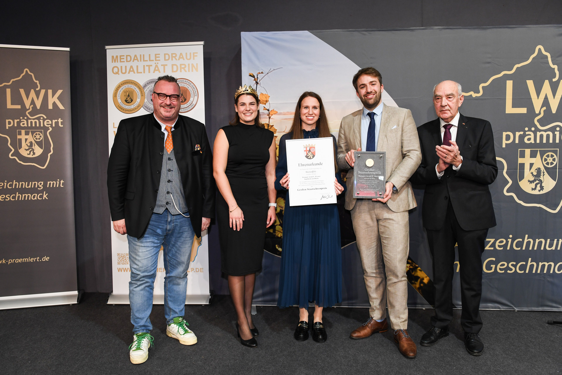 Großer Staatsehrenpreis für das Weingut Arndt F. Werner GbR, Ingelheim am Rhein.