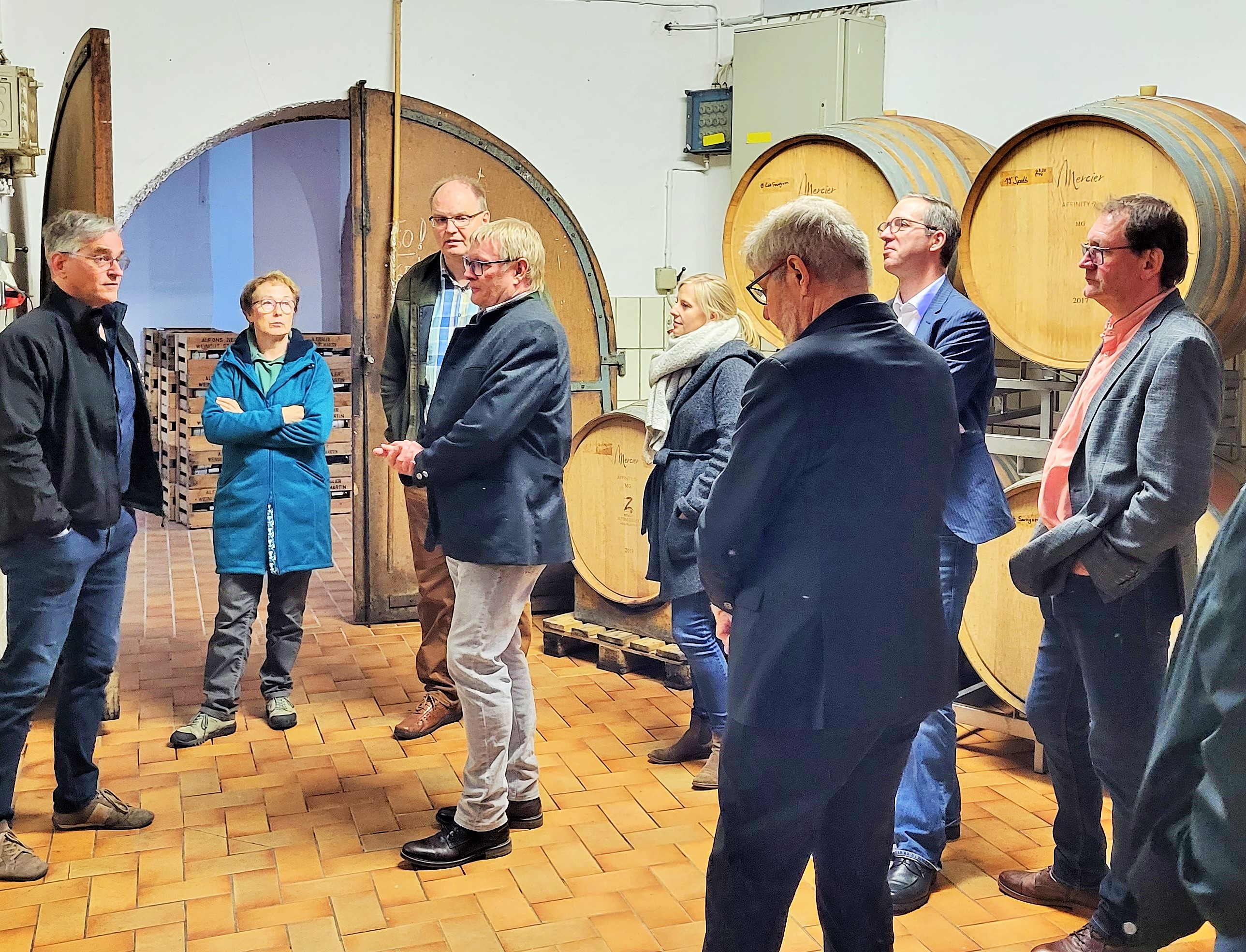 Begrüßung im Weingut